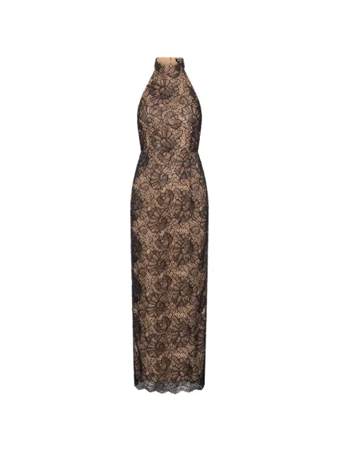 ROTATE BIRGER CHRISTENSEN lace halterneck maxi dress Black 116266100