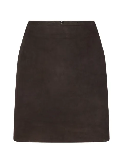 ROTATE BIRGER CHRISTENSEN suede mini skirt Brown 1161681111