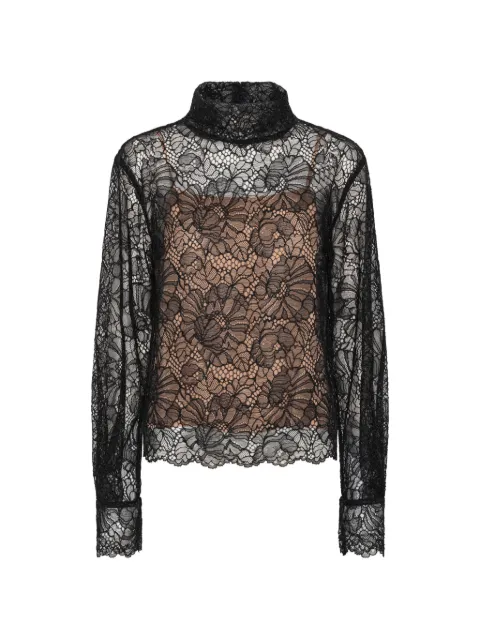 ROTATE BIRGER CHRISTENSEN lace long-sleeve midi dress Black 116263100