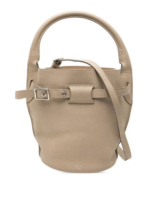 Celine Pre-Owned 2018-2025 Nano Leather Big Bucket Bag satchel Brown IGYUZDPTCVMNXP3V