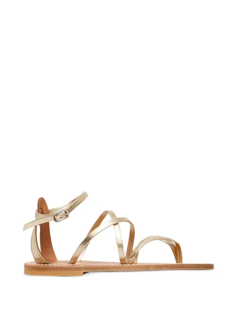 K. Jacques Epicure multi-strap leather flat sandals Gold EPICUREFMETYLCHAMPAN