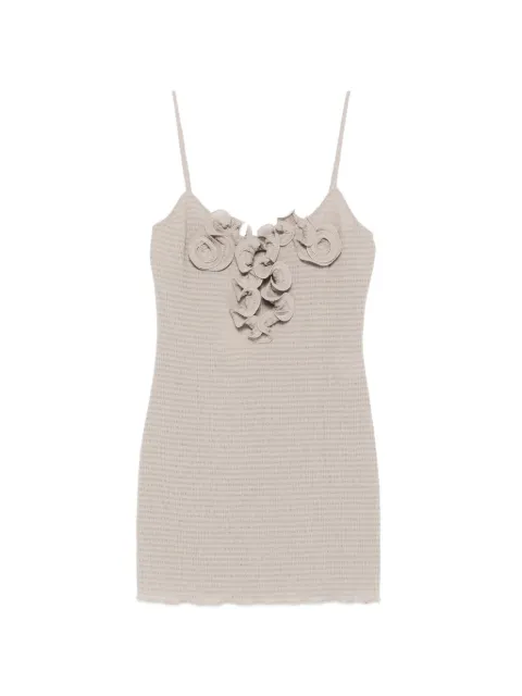 Magda Butrym floral appliqué dress Neutrals 138526