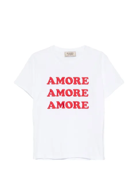alessandro enriquez slogan-embroidered T-shirt White S100COR000AMORED