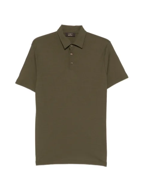 Zanone buttoned polo shirt Green 815159ZG380