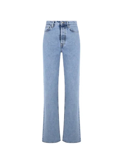 TOTEME logo-patch straight-leg jeans Blue 234WRB951B0045184