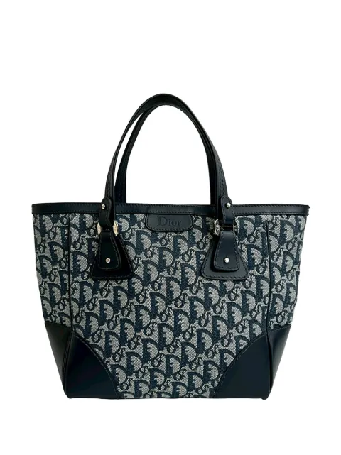Christian Dior Pre-Owned 2000-2010 Diorissimo Trotter Canvas Zip tote bag Blue AQMLKW00NZNCUQE5