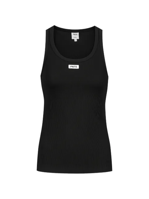 Mey x PNTS logo ribbed top Black 1110109