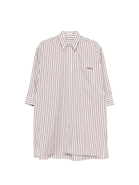 Brunello Cucinelli striped pocket shirt Brown MH744MR106C024