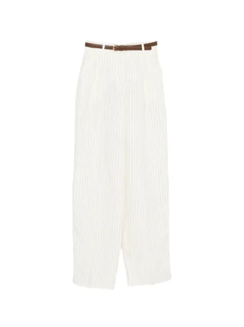 Max Mara Fonte striped belt trousers Neutrals 2616131082600