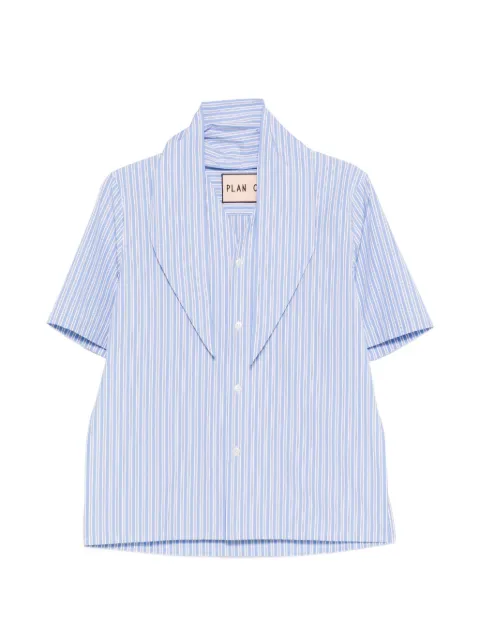 Plan C striped shirt Blue CMCAH20J01TC071RIB14