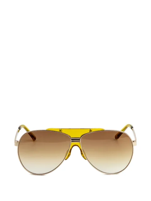 The Attico x Linda Farrow Amelia pilot-frame sunglasses Yellow ATTICO78C4SUN