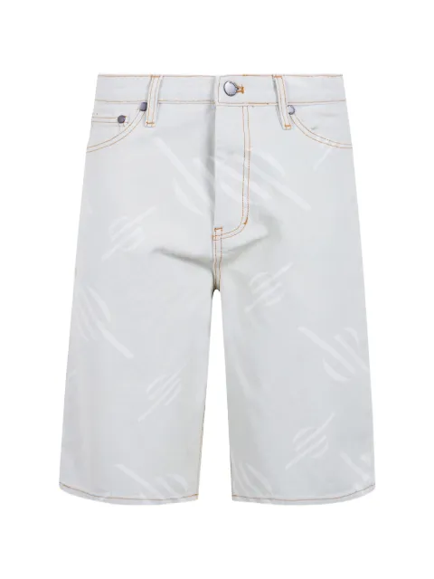 Daily Paper logo-print contrast-stitch shorts Blue 2610035