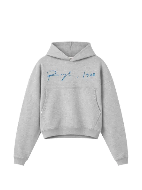 ROUGH. logo-print hoodie Grey SS26RGH038