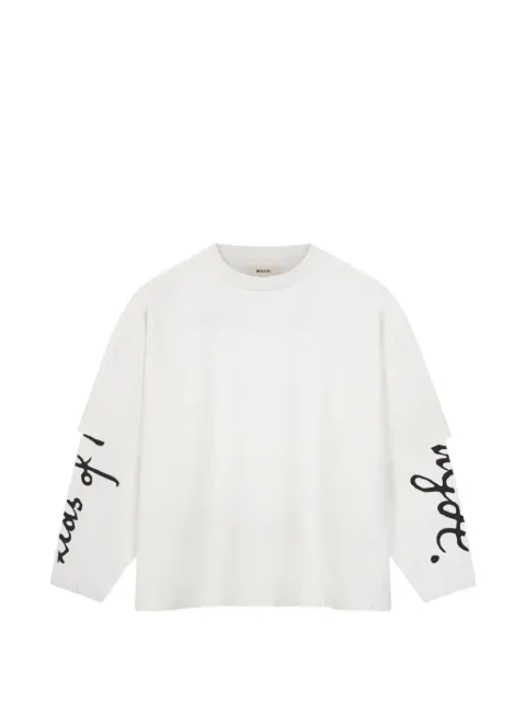 ROUGH. long-sleeve crew-neck T-shirt White SS26RGH018