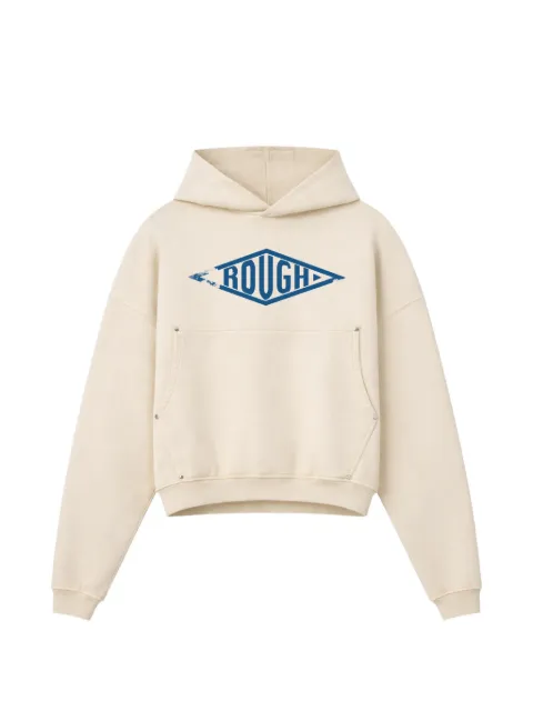 ROUGH. logo-print hoodie Neutrals SS26RGH036