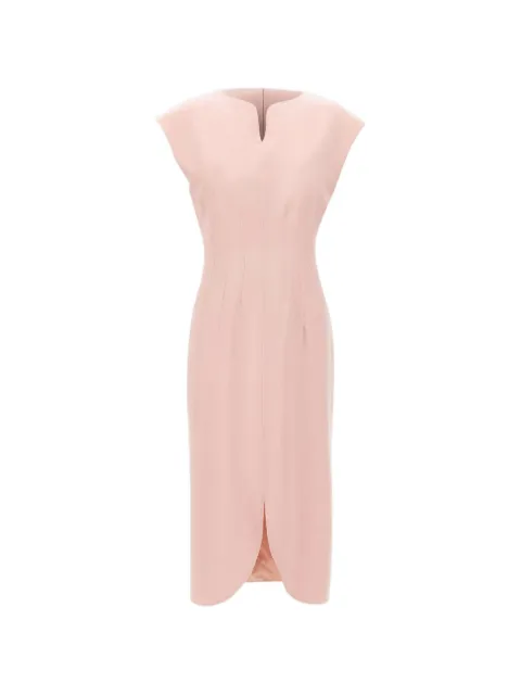 NISSA V-neck slit dress Pink RZ16446