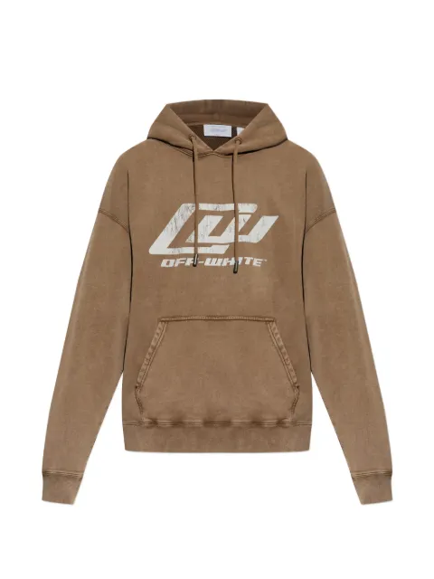 Off-White kangaroo-pocket hoodie Brown 44MBB085S26F00S
