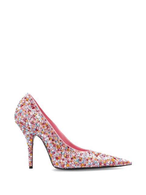 Balenciaga gem-embellished pointed-toe pumps Pink 854001W0WMZ