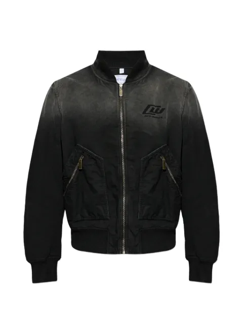 Off-White zip-up faded bomber jacket Black OMEH05OS26FAB0010001