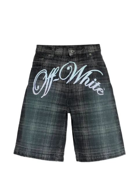 Off-White plaid shorts Black 44XYP028S26D003021