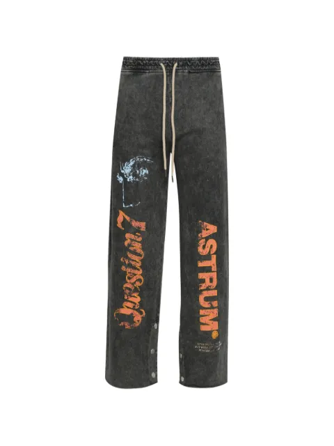 astrum Question 7 drawstring graphic trousers Grey AHSS26SP04GRY