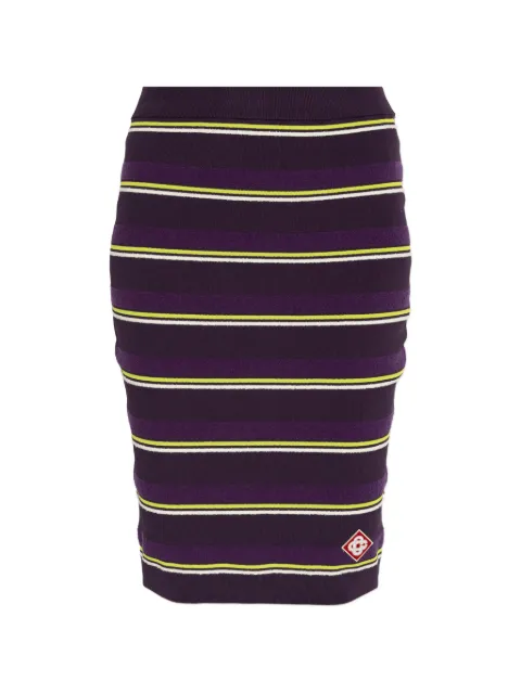 Casablanca striped logo mini skirt Purple WSS26KW128201