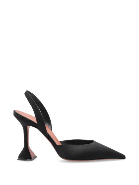 Amina Muaddi Holli slingback pointed pumps Black HOLLISLING95