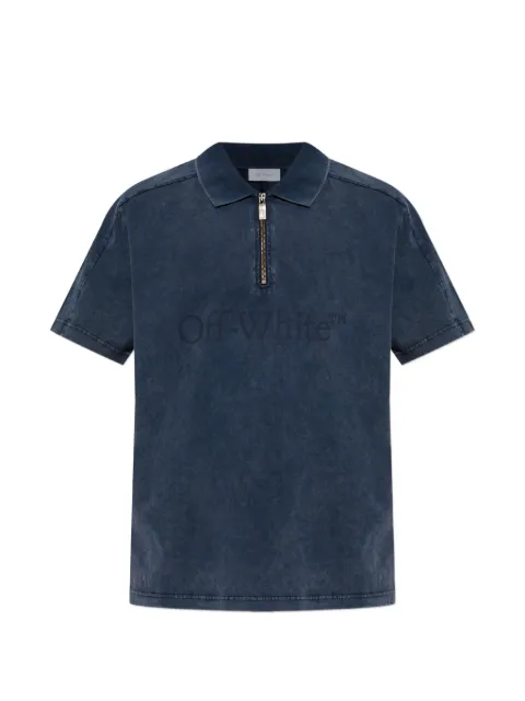 Off-White half-zip polo shirt Blue 44MAD00YS26J003