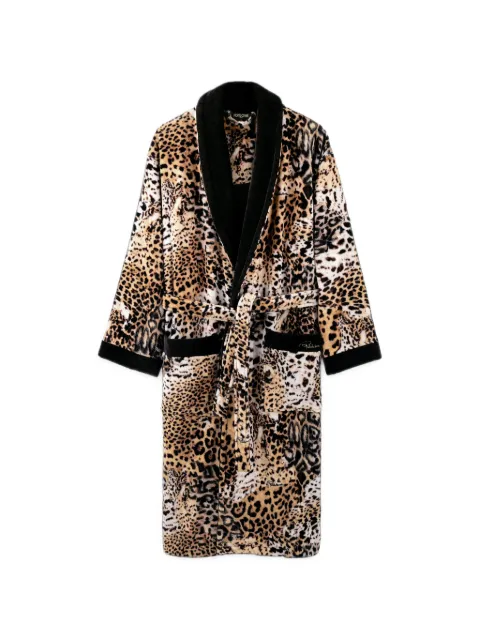 Roberto Cavalli Home jaguar skin-print bath robe Neutrals DLISNKBRLXLJGSKUNQ