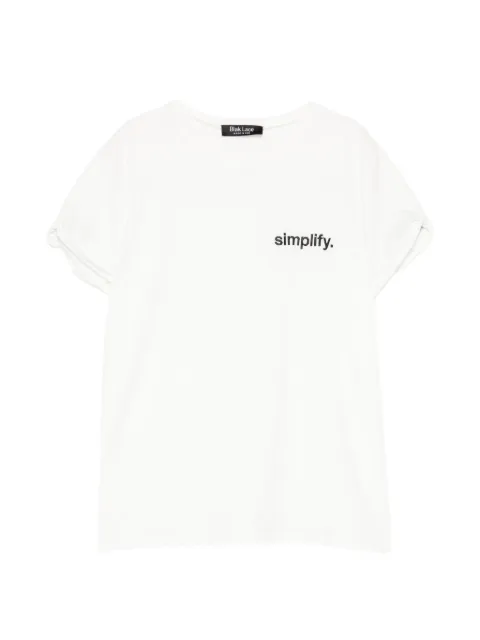 BLAKLACE logo-embroidered T-shirt White BLKAN00074