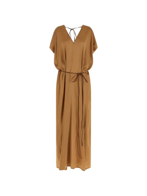 DI.LA3 PARI' Ricky V-neck dress Brown A025