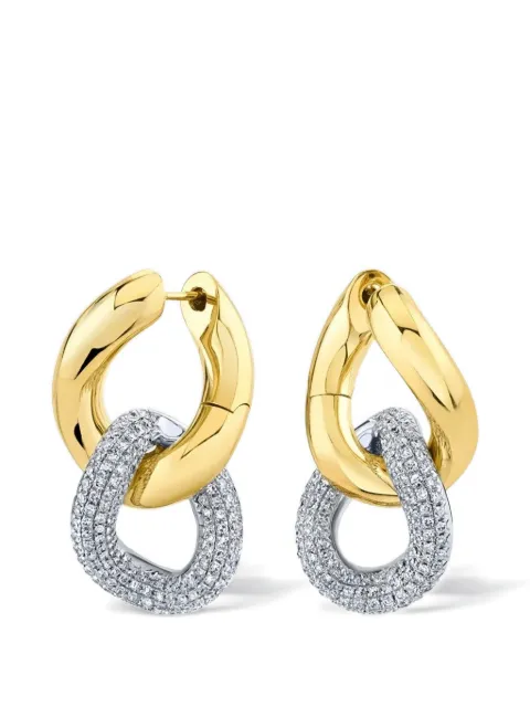 SHAY diamond double-link earrings Gold SE319