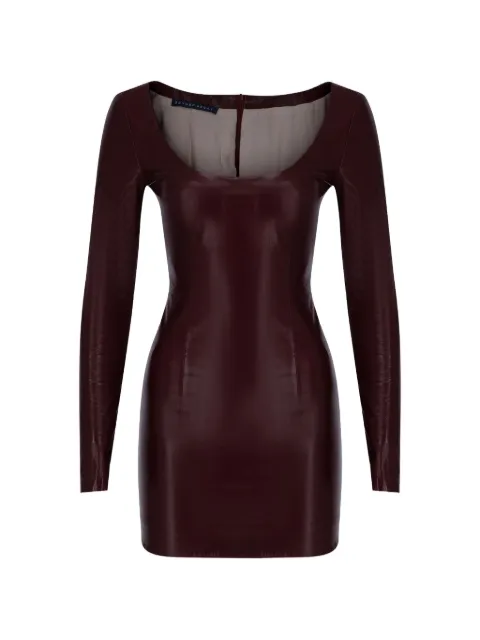 ZEYNEP ARCAY long-sleeve leather mini dress Red RS25DR02
