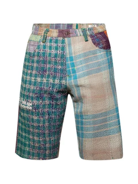 Better with Age Isaac Kantha patchwork shorts Blue BWABSISA