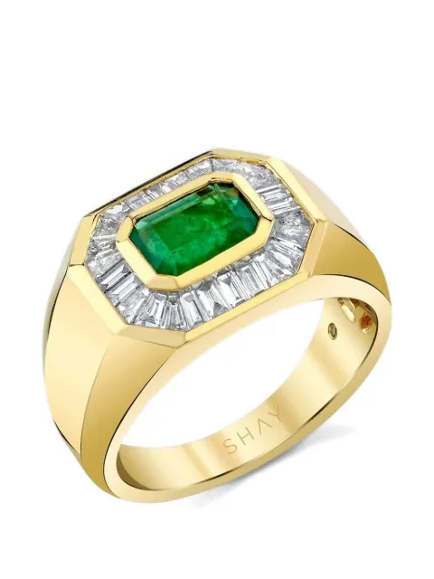SHAY emerald diamond championship ring Gold SR541YGEMLDDIA