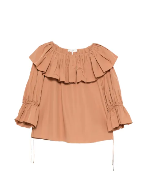 Chloé ruffled blouse Brown CH26UH101144