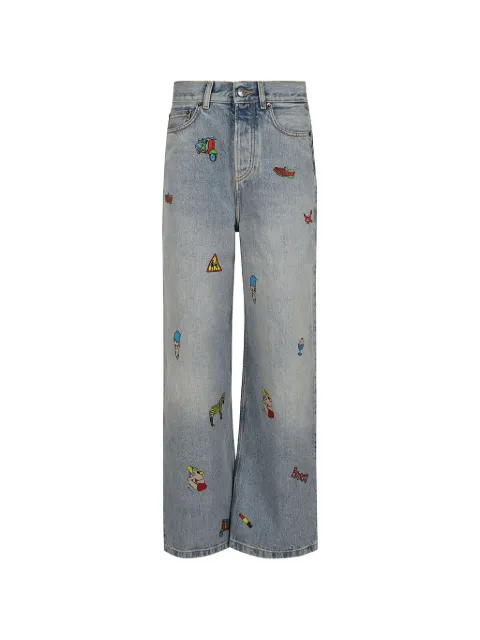Fiorucci toys-print straight-leg jeans Blue W26SSDJE004DN03