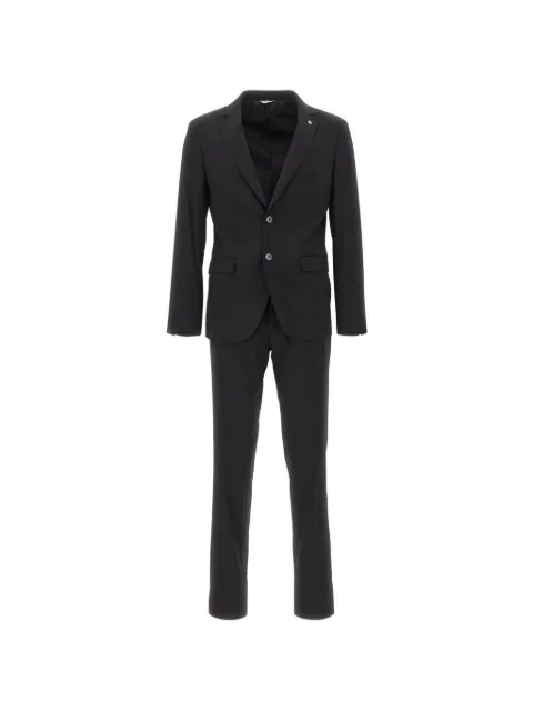 Manuel Ritz front-pocket two-button suit Black 4032A3318C26327899