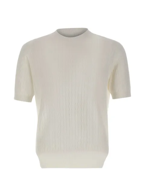 Kangra cable-knit short-sleeve sweater White 30002106001