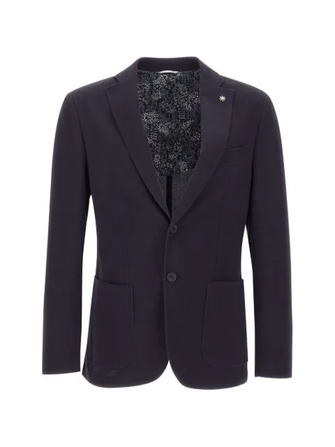 Manuel Ritz patch-pocket star-pin blazer Blue 4032G2900MC26327389