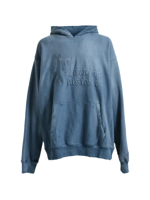 MARKING DISTANCE distressed hood Blue MD5SMF04APJE496511