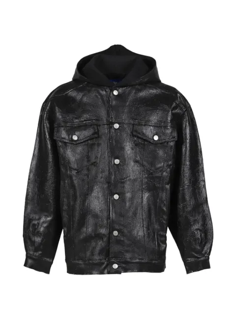 MARKING DISTANCE hooded button jacket Black MD5SMJ05APTE952999