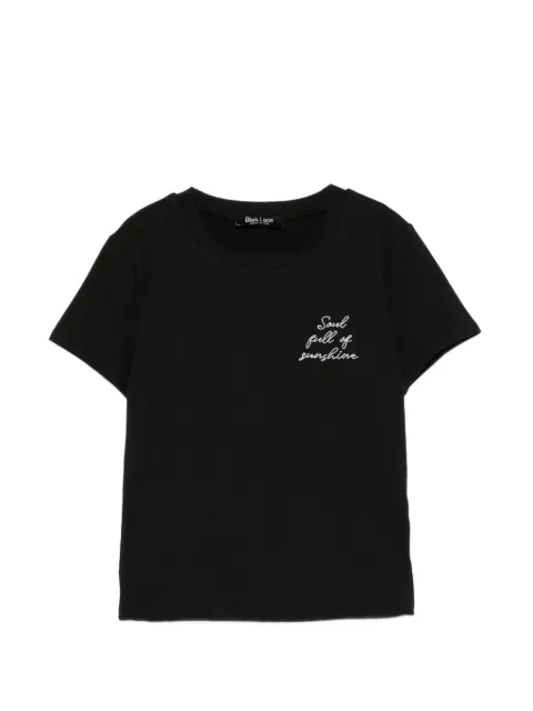 BLAKLACE logo-embroidered T-shirt Black BLKAN00073