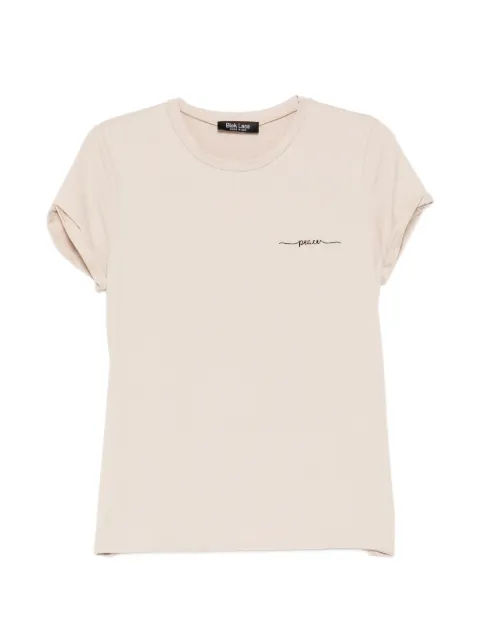 BLAKLACE logo-embroidered T-shirt Neutrals BLKAN00072
