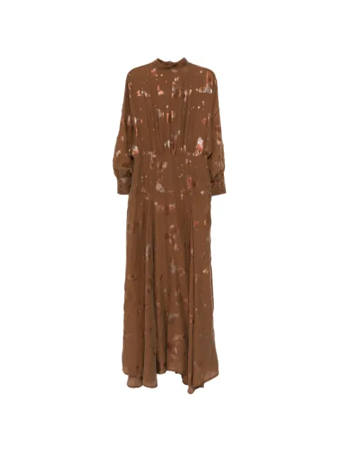 BLAKLACE long-sleeve dress Brown BLKAN00077