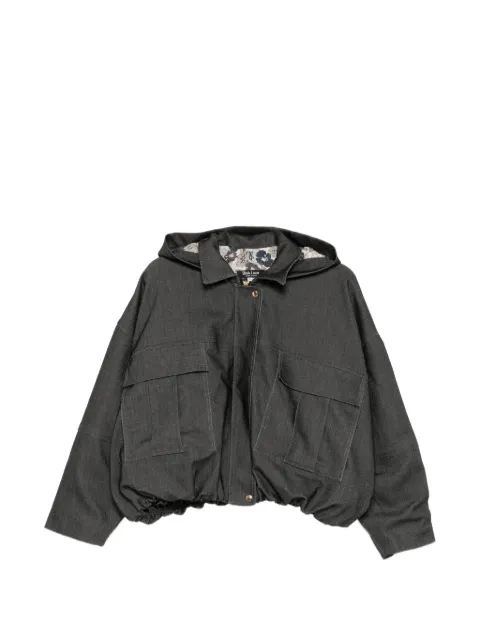 BLAKLACE hooded pocket jacket Black BLKAN00066