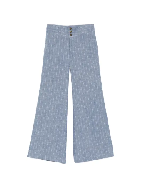 BLAKLACE button checked trousers Blue BLKAN00090