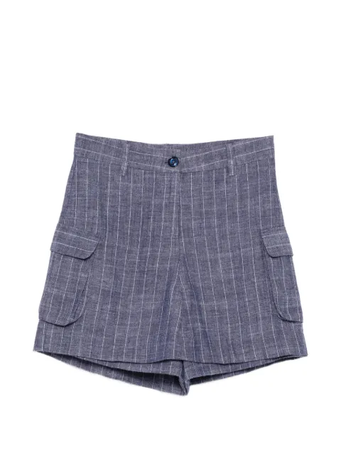 BLAKLACE prinstripes cargo shorts Blue BLKAN00093