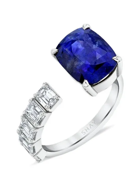 SHAY blue sapphire and diamond ring Silver SR363WGBLUSAPPDIA