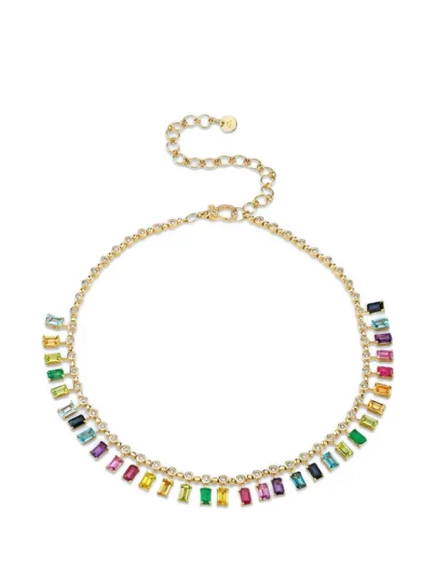 SHAY diamond multi-stone rainbow necklace Gold SN176YGDIARAIN